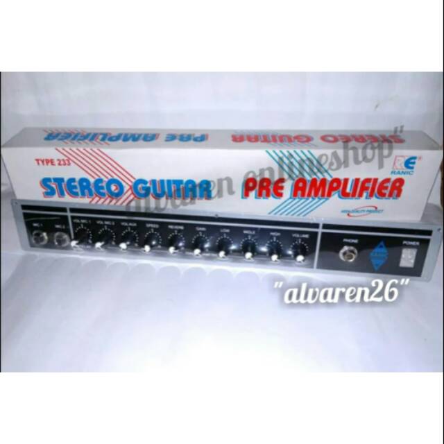 Kit Tone Control Stereo Guitar Gitar Pre Amplifier