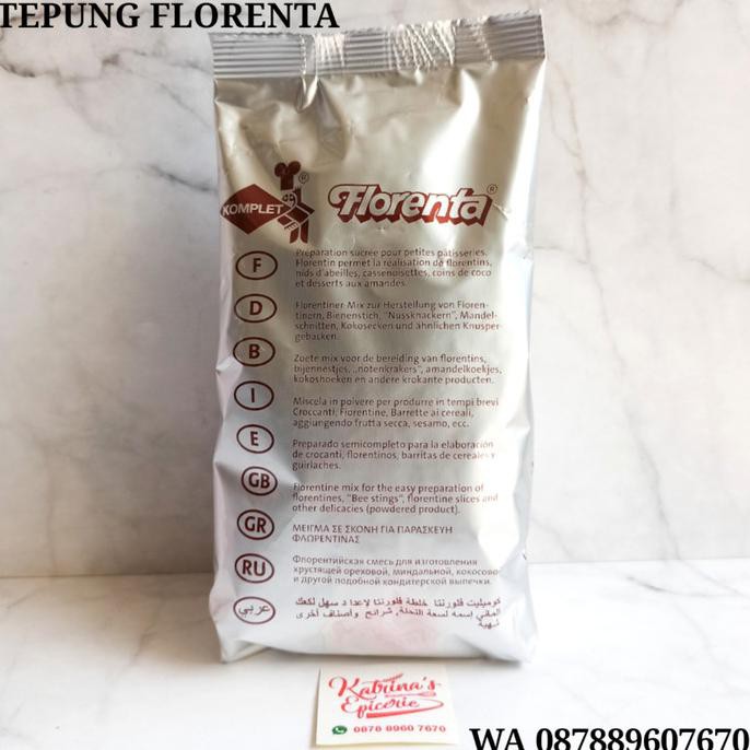 

Tepung Florenta Mix 500 Gram Untuk Florentine Cookies, Bee Stings Dll