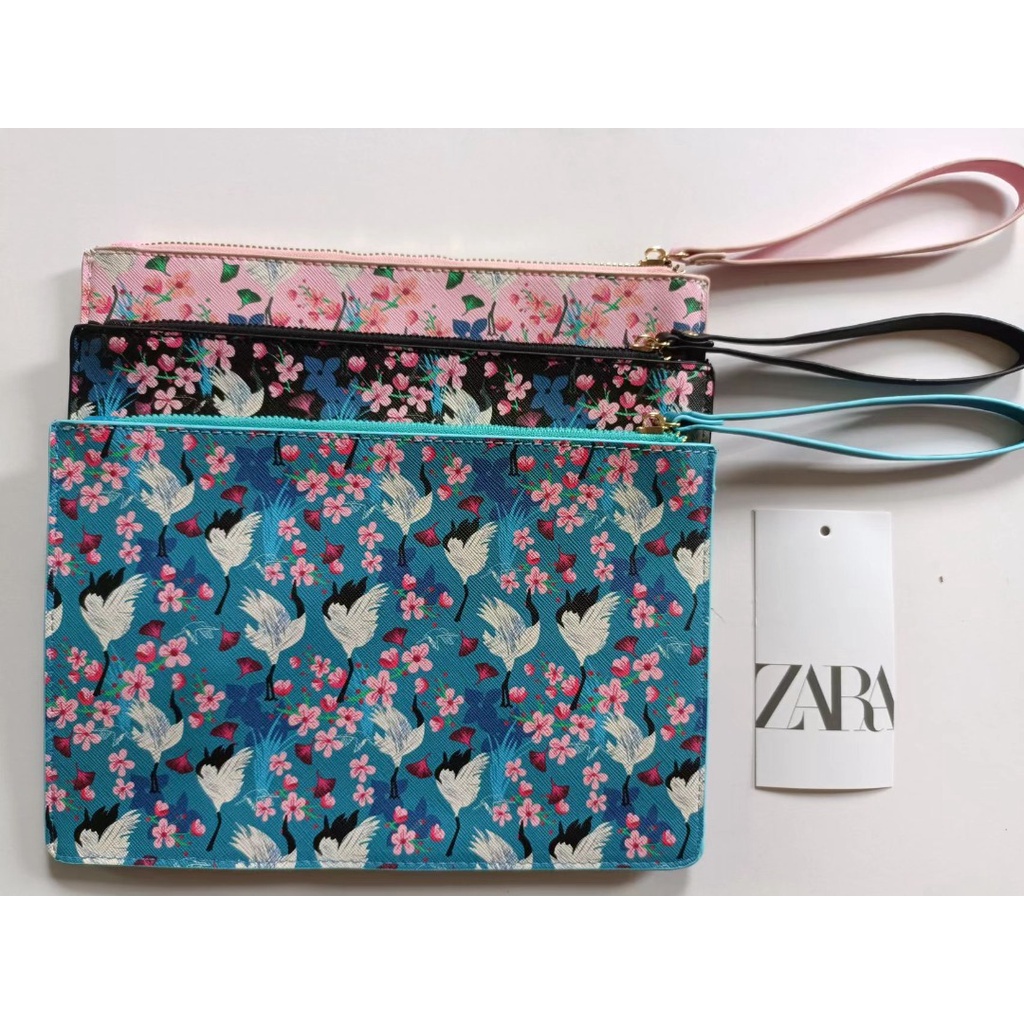 Clutch Z4ra Motif Bergambar Bunga/Motif Burung61#