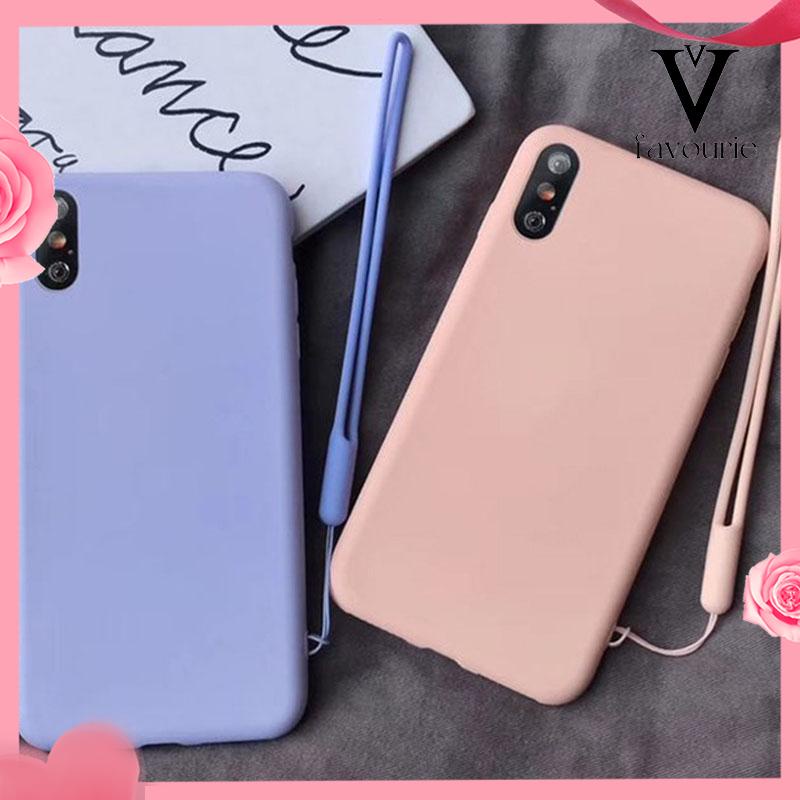 [COD]8 warna lanyard silikon cair untuk oppo vivo iphone samsung redmi xiaomi huawei poco case lanyard-FA