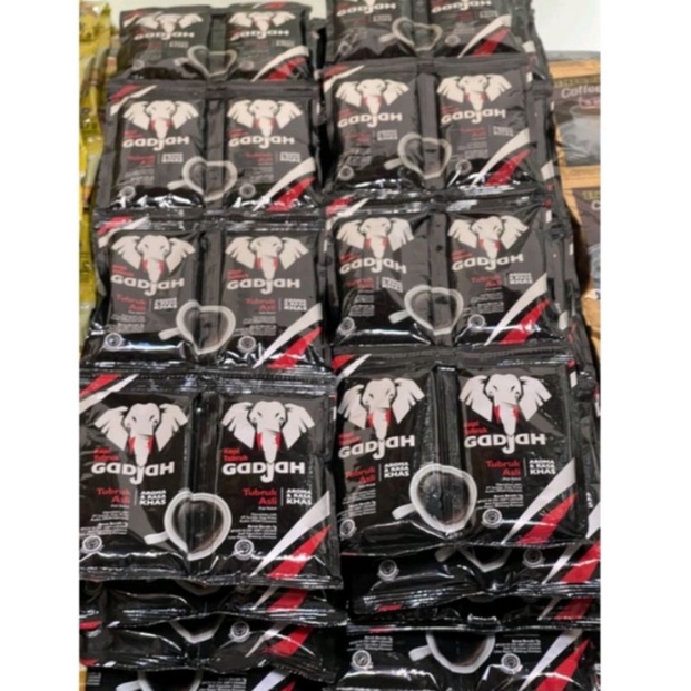 kopi tubruk gajah tanpa gula (renceng isi 20)