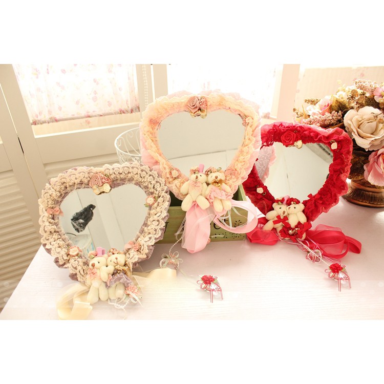 Teddy Bear Heart Hanging Mirror / Cermin Gantung Teddy Bear