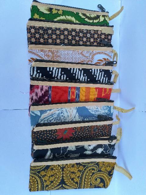 TEMPAT PENSIL DOSGRIP BATIK HARGA PER PCS 20x10 cm - POUCH MAKE UP MURAH - SOUVENIR PERNIKAHAN