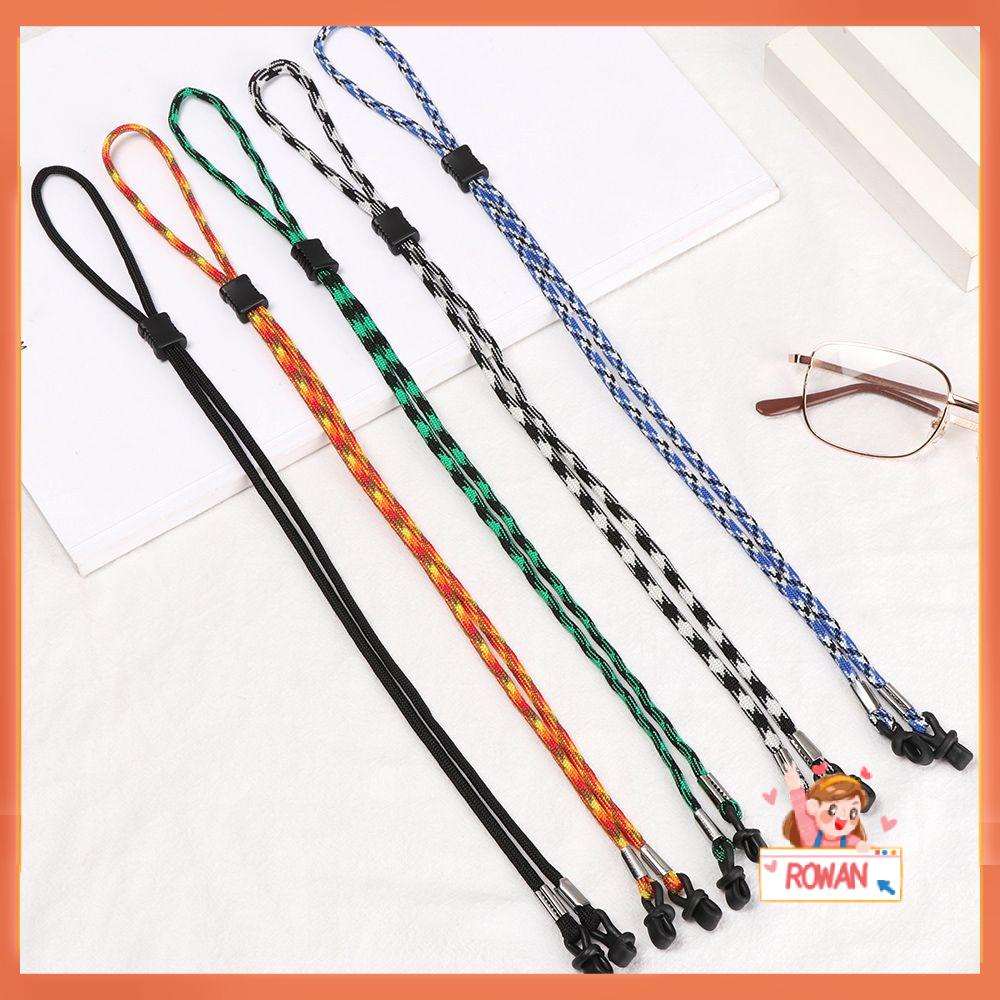 ROW Women Men Glasses Holder Strap Outdoor Sports Sunglasses Lanyard Glasses Chain Holder Necklace Non-slip Lightweight Fashion Eyewear Braid