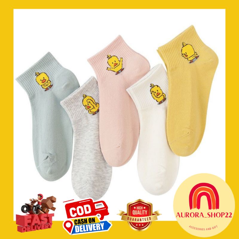 [COD] Kaos Kaki Pendek Import Motif Bebek Lucu Cute Ala Korea Kaos Kaki Wanita Kaos Kaki Fashion