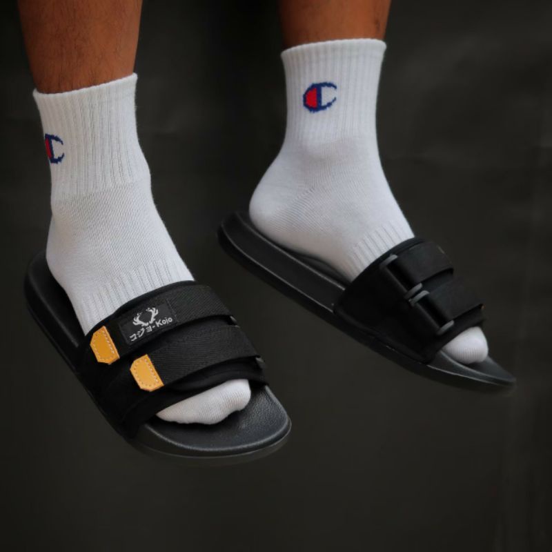 Sandal Pria Kekinian Sendal Santai Casual Sndal Slide Murah Keren Ringan