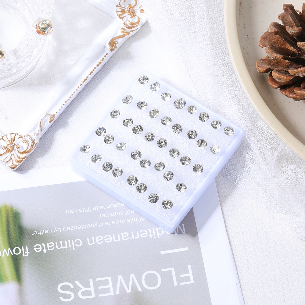 10 / 20 Pasang / Set Anting Stud Hypoallergenic Bahan Plastik Warna-Warni Ukuran 0.8Mm Untuk Wanita