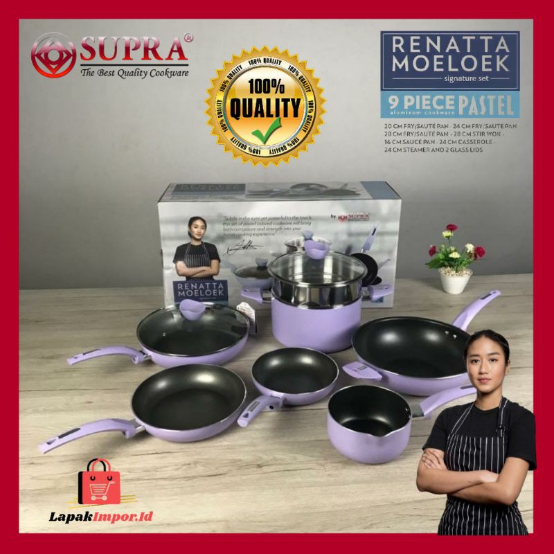 Panci Set Supra Renatta Moeloek 9 pcs Original