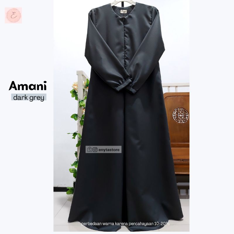 Gamis/ abaya/ dress Amani | bahan toyobo | busui friendly | 1 kg muat 3 baju | by Enyta