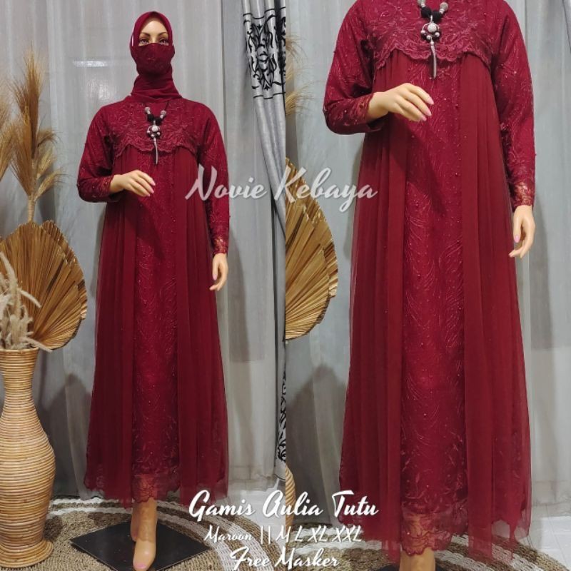 KEBAYA ORIGINAL/BAJU MUSLIMAH/GAMIS LEBARAN/GAMIS AULIA/BY NOVIE