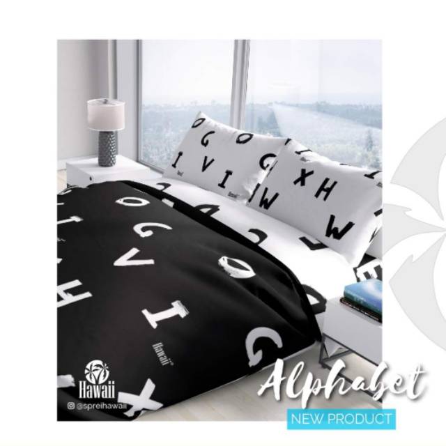 Sprei Hawaii king 180 ALPHABET