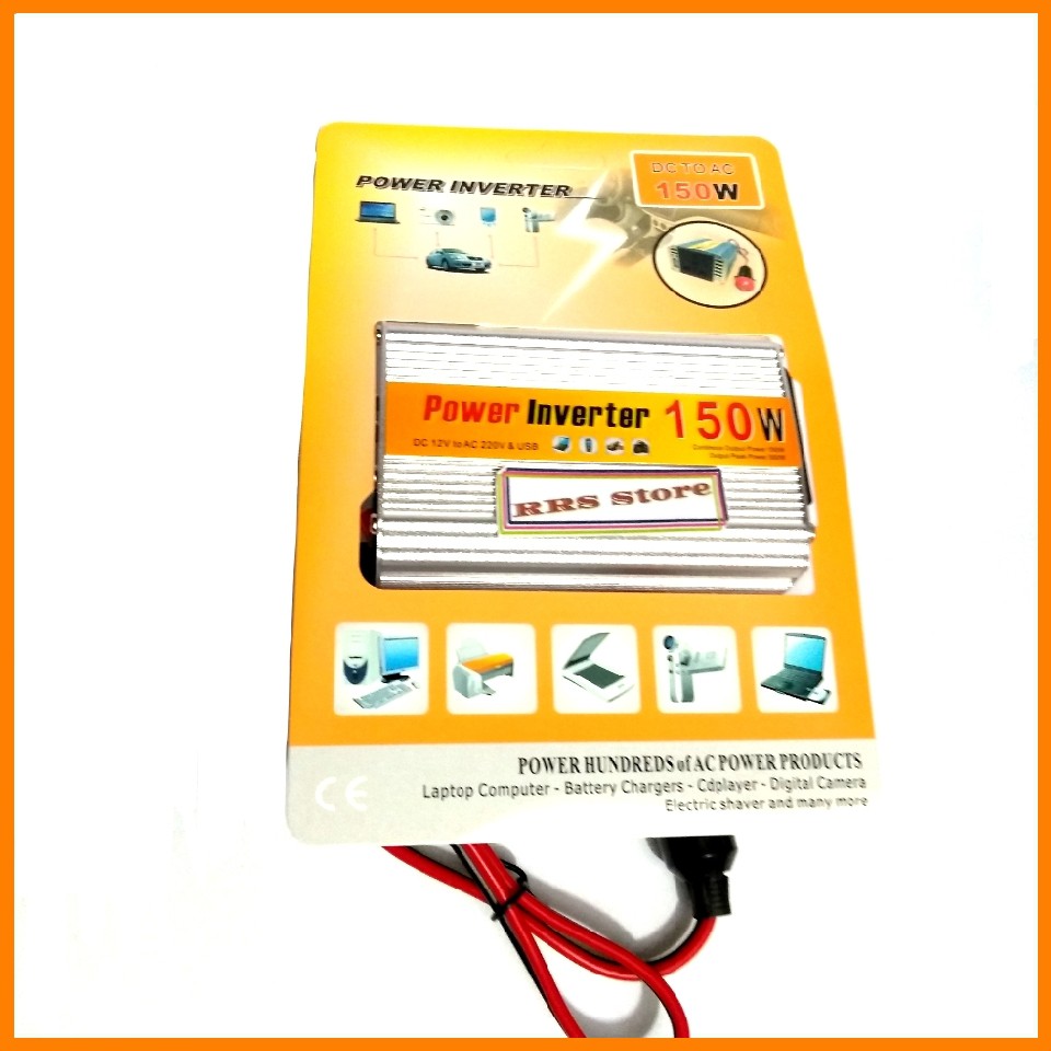 Power Inverter mobil 150w DC 12v To AC220v  Ada Colokan Port Usb sparepart lainnya power inverter