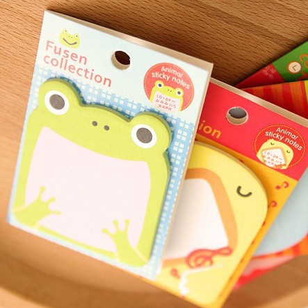 ☀ INDOLAND ☀ R457 Memo Sticky Notes Zoo Animal Buku Catatan Kecil Mini Book Karakter Lucu