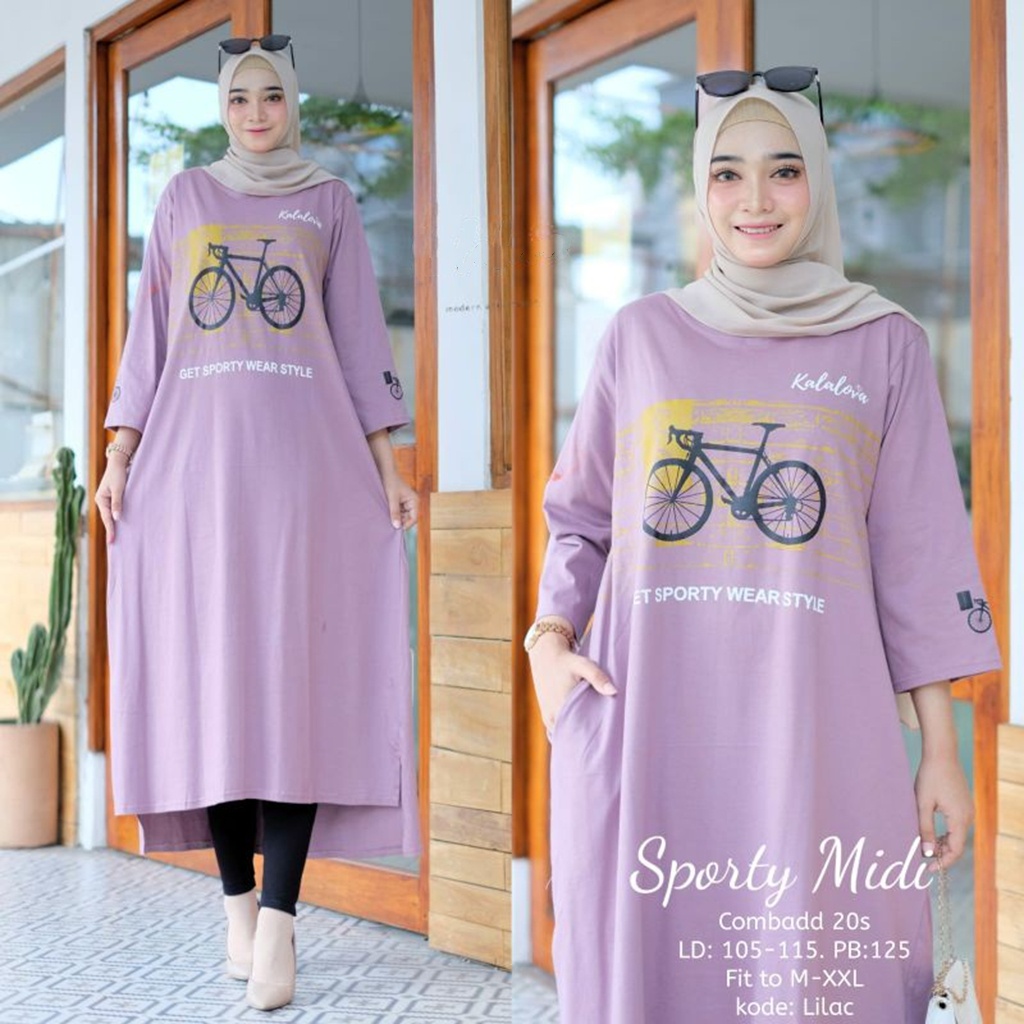 BAJU SPORTY MIDI UKURAN JUMBO VIRAL APLIKASI SABLON BAHAN KAOS KATUN COMBED 24s UKURAN  XL DRESS MUSLIM TERBAU 2022 GAMIS WANITA HITAM JUMBO VIRAL ATASAN WANITA CASUAL