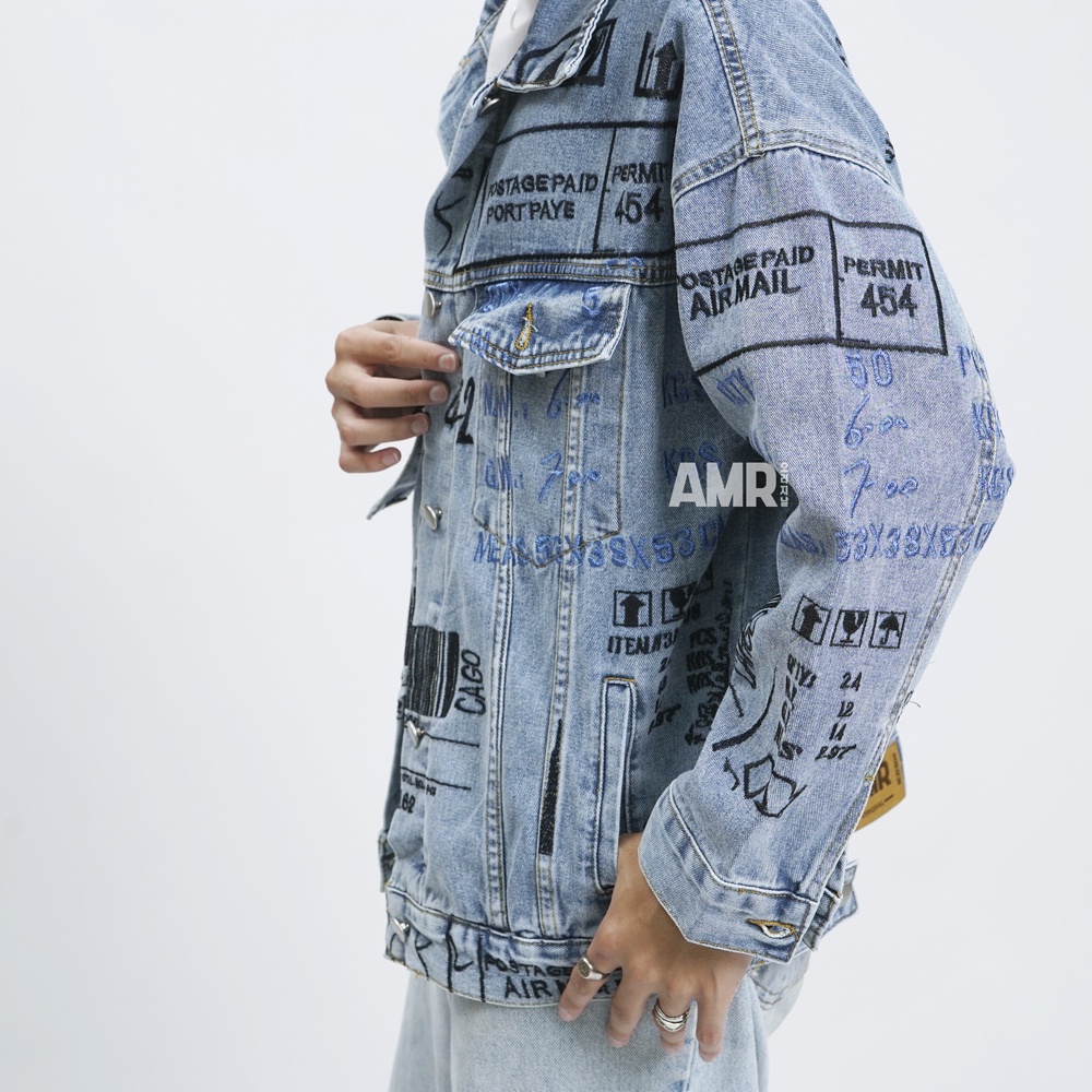 BEST SELLER AMR ORIGINAL - BARCODE 5201 - JACKET JEANS OVERSIZE TOXIC