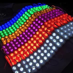 Lampu kolong LED RGB 24 V Modul Strip 3 Mata Besar 3 Watt Waterproof 24 VOLT truk truck mobil motor