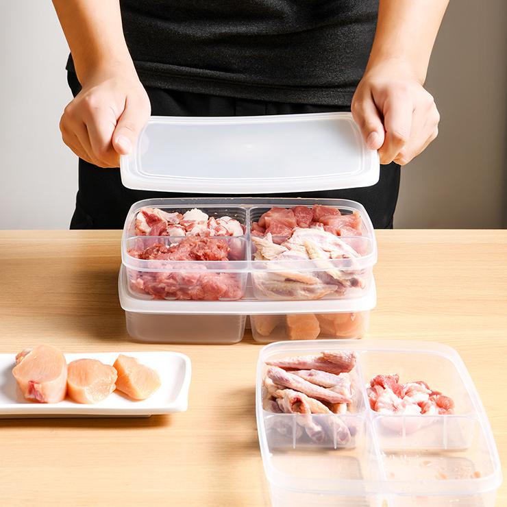 Food Storage Food Prep Kotak Makan 4 Sekat Lunch Box Bersekat Bento Food Storage - HW074