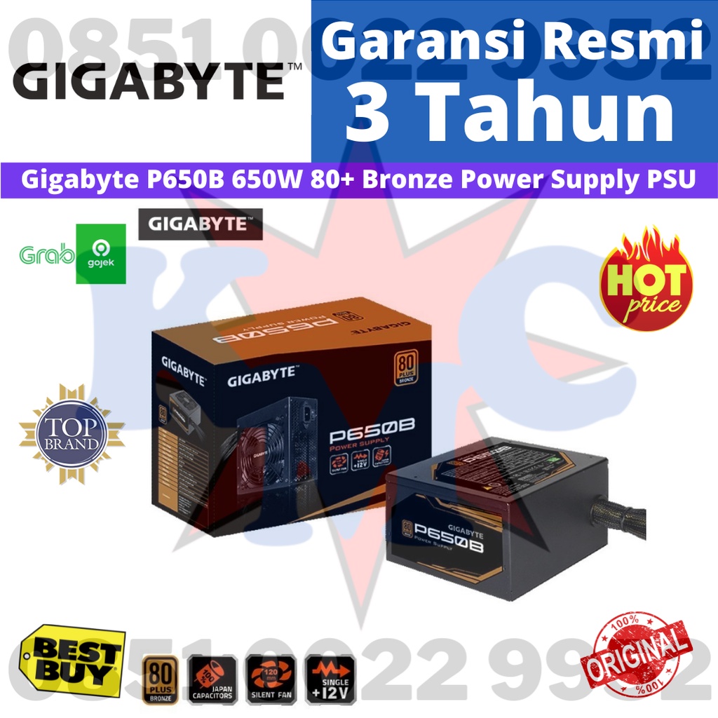 Gigabyte P650B 650W 80+ Bronze Power Supply PSU