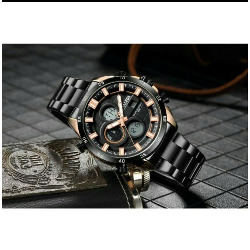 JAM TANGAN PRIA BELLEDA 9130 ORIGINAL STAINLESS STEEL