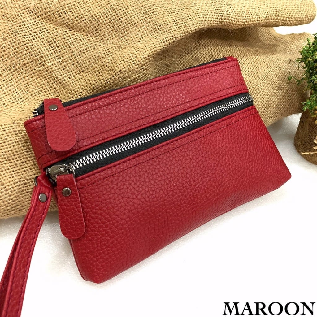 OMI DOMPET WANITA MURAH POUCH PAVIRUT SEMUA MASUK HP KUNCI HAND BAG ALL IN ADA TALI-MARUN 2 RISLETING