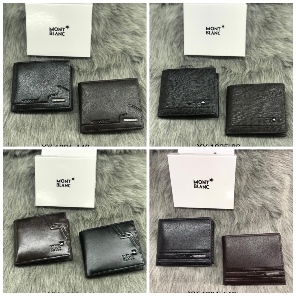 MURAH!! Dompet Kulit Pria Kulit Asli Original - Dompat laki laki MOUNTBLANC pendek Lipat 1825-92