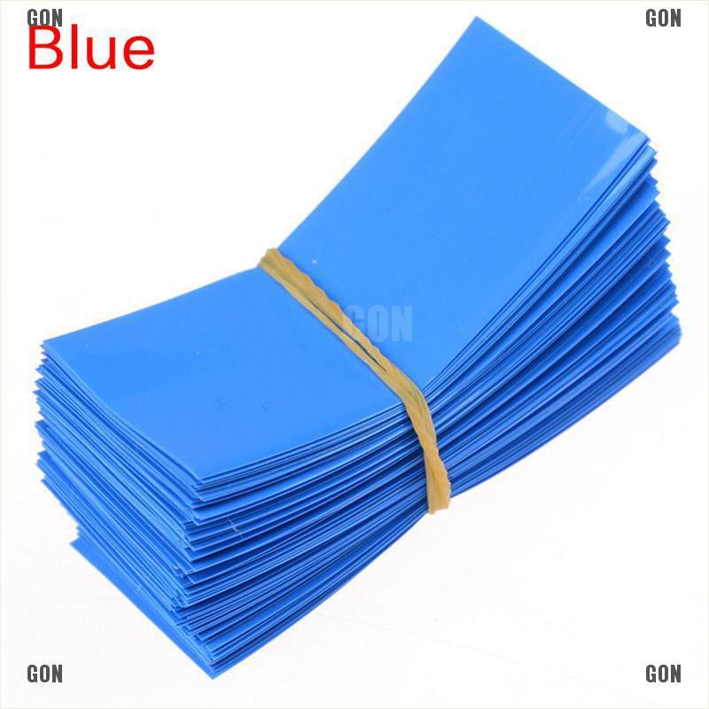 GON 100Pcs 18650 Battery Wrap PVC Heat Shrink Tubing Precut Battery Film Tape Cover