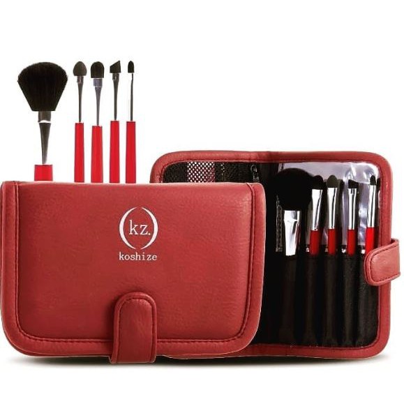 POUCH BRUSH SOPHIE MARTIN MR17GL REDWINE MERAH TANPA KUAS DOMPET KUAS MAKEUP DISKON MEMBER TERMURAH