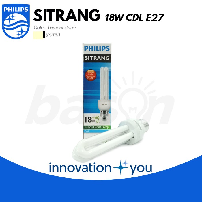 PHILIPS Sitrang 18W - Lampu Hemat Energi - Putih