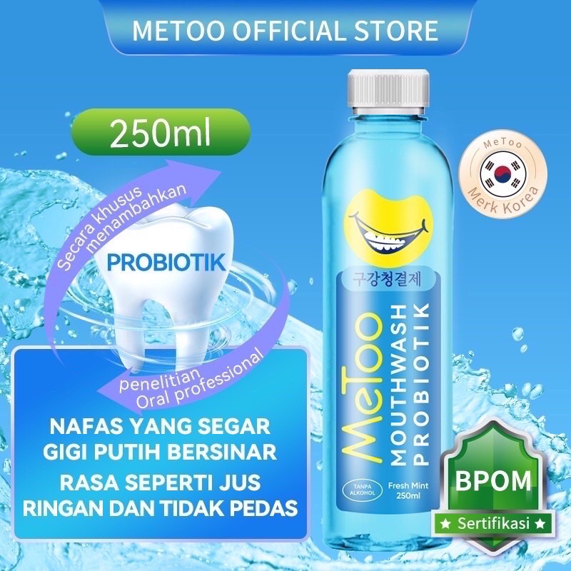 𝐑𝐀𝐃𝐘𝐒𝐀 - MeToo Mouthwash Probiotik 100ml &amp; 250ml / Obat Kumur