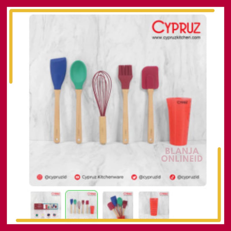 Cypruz AM 1515/AM1515 Utensil Carolyn Silicone Set 6 PCS Food Grade