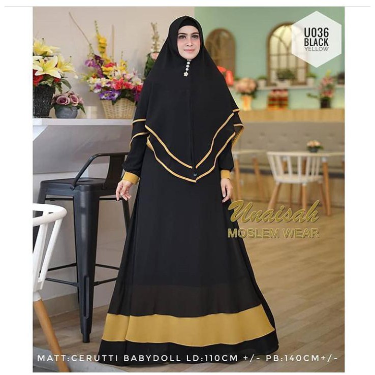 unaisah syari set khimar BV