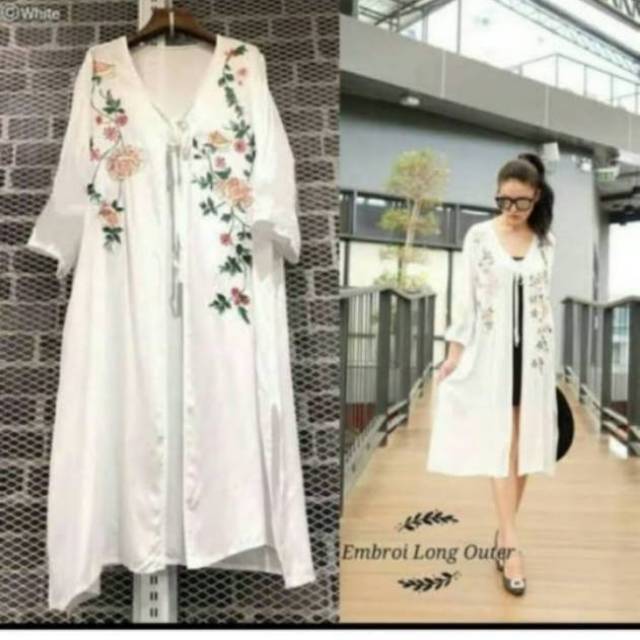 Aiko long outer/cardigan maxi panjang/cardigan muslim panjang/fashion muslim terupdate