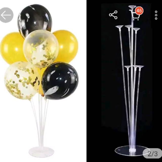 STANDING BALON 7 in 1/PR628/STAND BALON DEKOR/STIK CUP BALON PLUS TATAKAN/BALON STAND SET Alat Décor