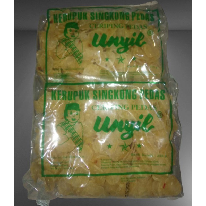 

Kerupuk Singkong Pedas Cap Unyil (Mentah) 250gr