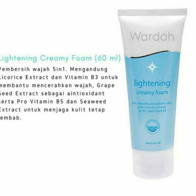 Lightening creamy foam wardah