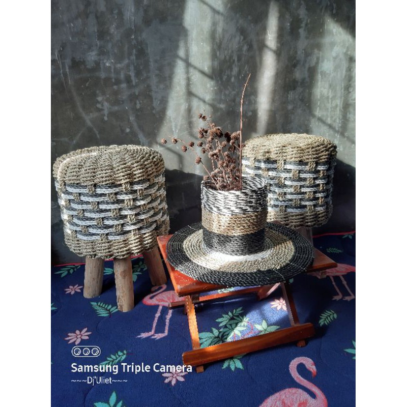 STOOL ANYAM//KURSI ANYAMAN//STOOL MURAH//STOOL SEAGRASS