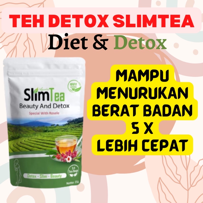 TERLARIS TEH DIET PELANGSING DETOX PELUNTUR LEMAK BADAN HERBAL ALAMI  OBAT JAMU DIET DAUN JATI CINA 