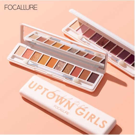 (READY &amp; ORI) Focallure Staymax 10 Colors warna Eyeshadow Pallete Uptown Girls palet FA158 Tahan Lama Waterproof