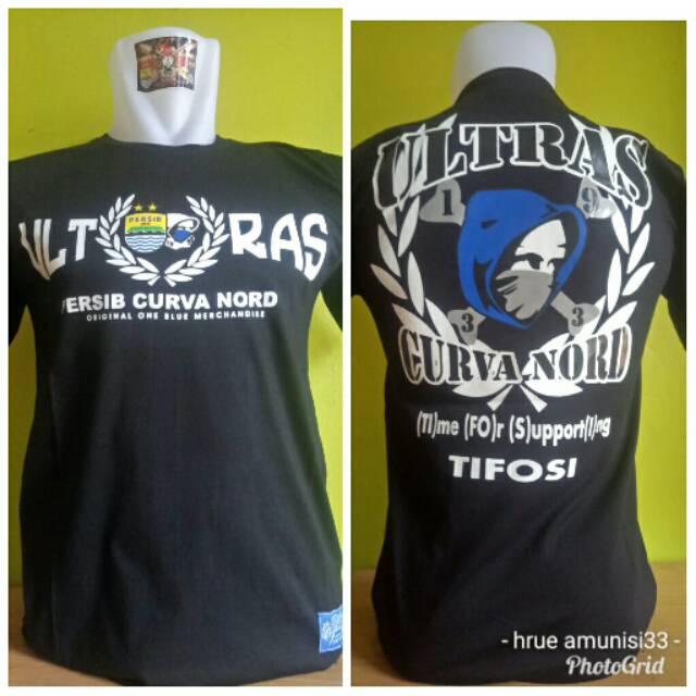 Kaos persib warna hitam ultras persib