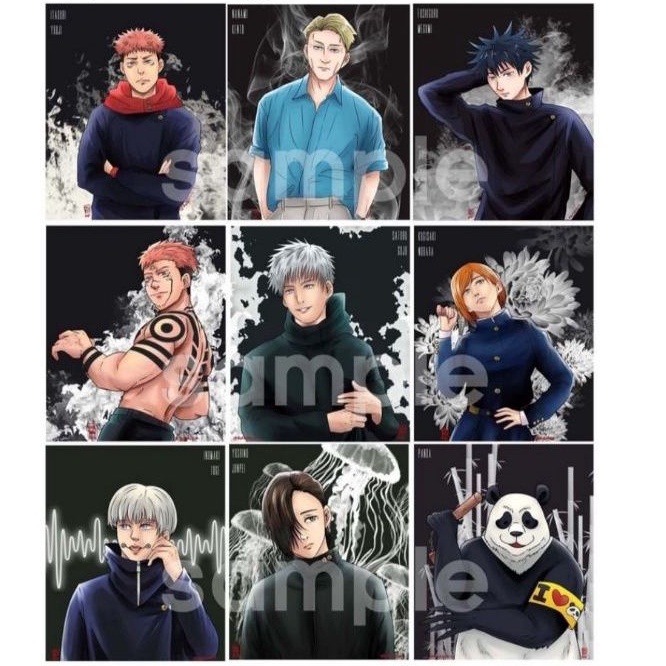 [ART PRINT/PHOTOCARD] JUJUTSU KAISEN (Yuuji Megumi Gojo Nanami Sukuna Nobara Toge Junpei Panda)