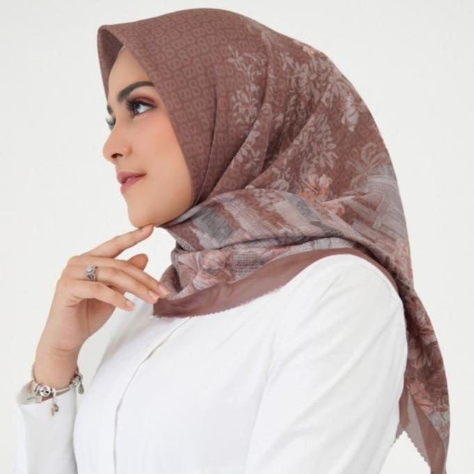 Buttonscarves Malaya Series Voal Square Brown