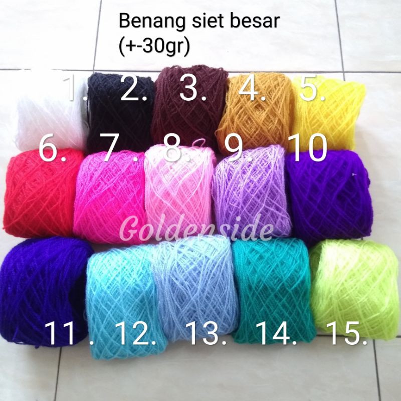 Benang Rajut Benang siet Benang wool besar (+-30gr)