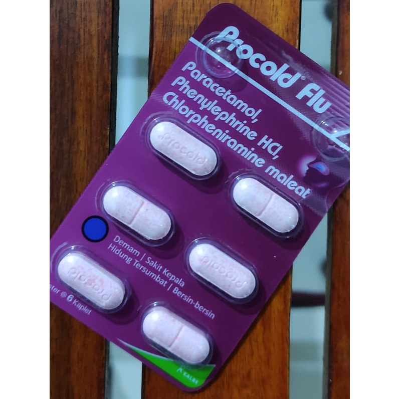 Procold Flu 6 Kaplet / Flu / Hidung Tersumbat / Bersin-bersin / Sakit Kepala / Demam