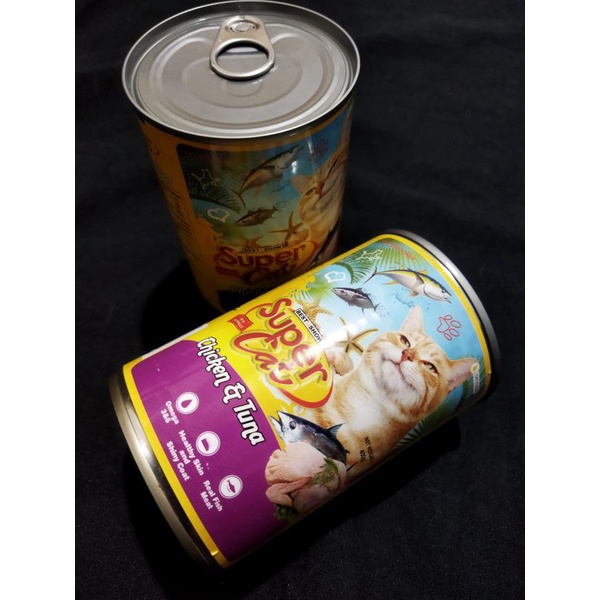 SuperCat Chicken &amp; Tuna 400gr Makanan Kucing Basah Kaleng