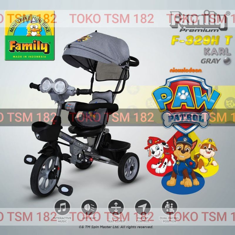 Promo Murah Sepeda anak roda tiga Tricycke Family Premium F-329 HT