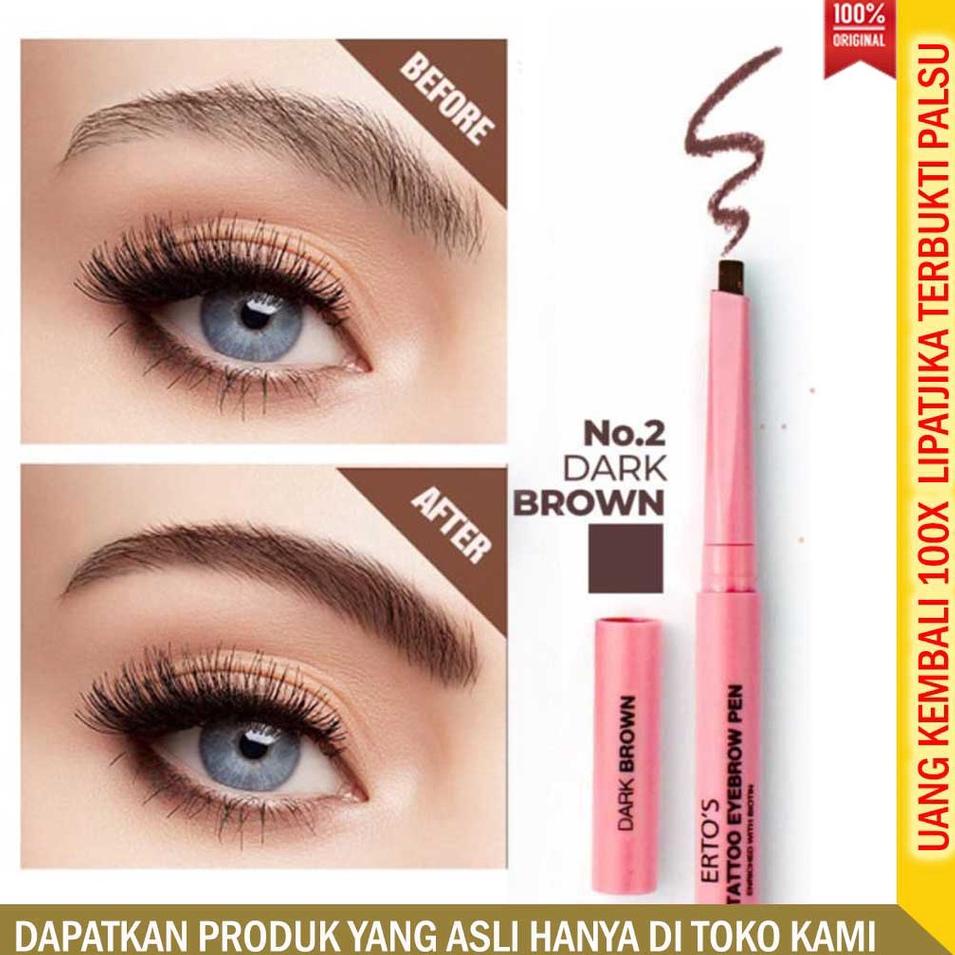N8W8 Pensil Pencil Alis Waterproof Anti Air Penghitam Menghitamkan Penebal Menebn Hena  Seperti Tato