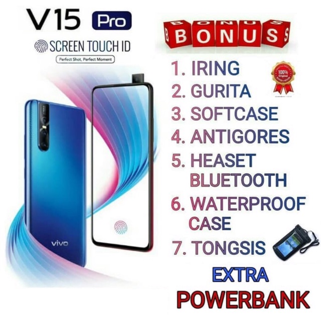 VIVO V15 Pro RAM 6/128 Gb Garansi Resmi VIVO Indonesia 2 Tahun