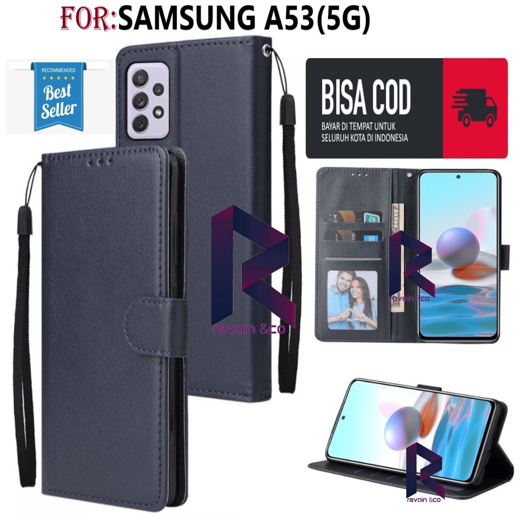 NEW SAMSUNG GALAXY A53 5G 2022 CASE FLIP WALLET LEATHER KULIT PREMIUM SARUNG BUKA TUTUP FLIP CASE SAMSUNG A53 5G