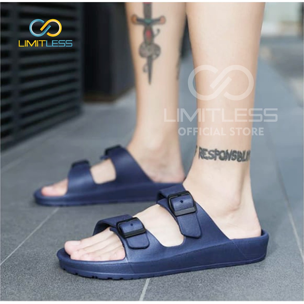 Sendal Slide Pria Karet Phylon Sandal Cowok Anti Slip Terbaru Santai Kekinian Sendal Slop Pria Size 40 - 45