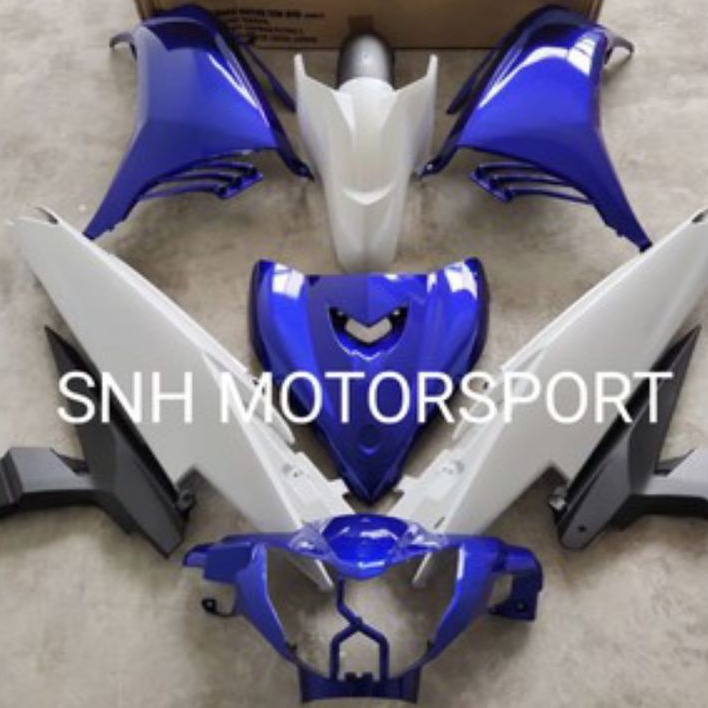 cover body full halus yamaha jupiter mx new mx 135 biru putih